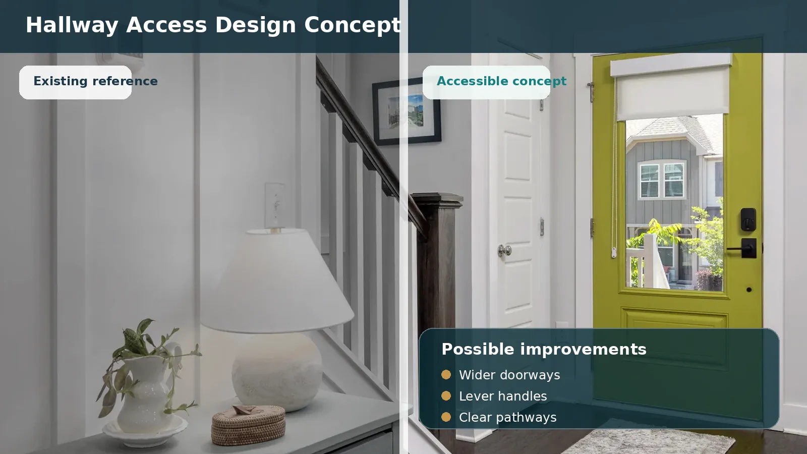 hallway access accessibility design concept